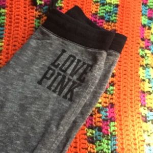 PINK Zip Up Ankle Sweatpants